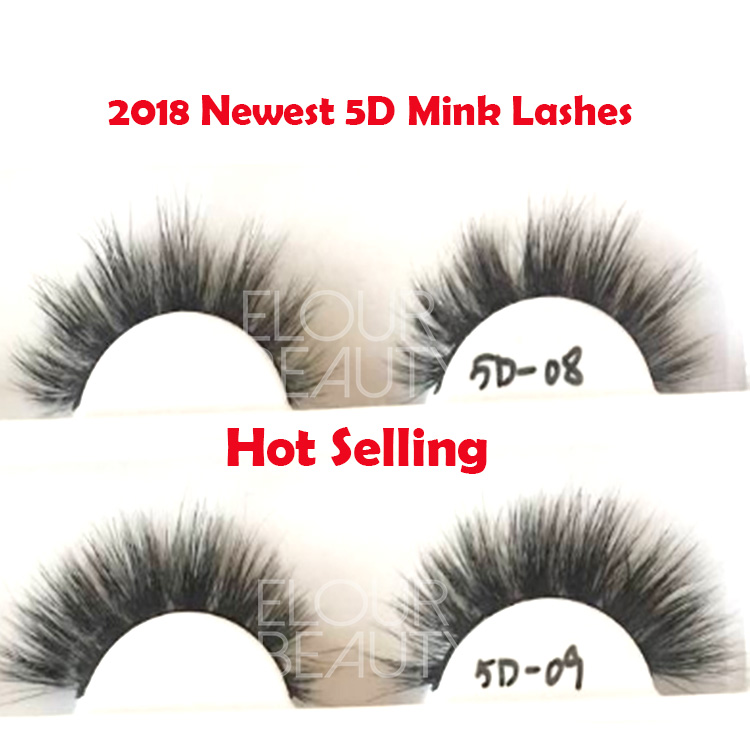 Luxury and fluffy vivid mink 5D eyelashes China factory wholesale EL67